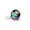 Wire Wrapped Glass Galaxy Multi-color Nebula Pendant Charms, 28x20mm